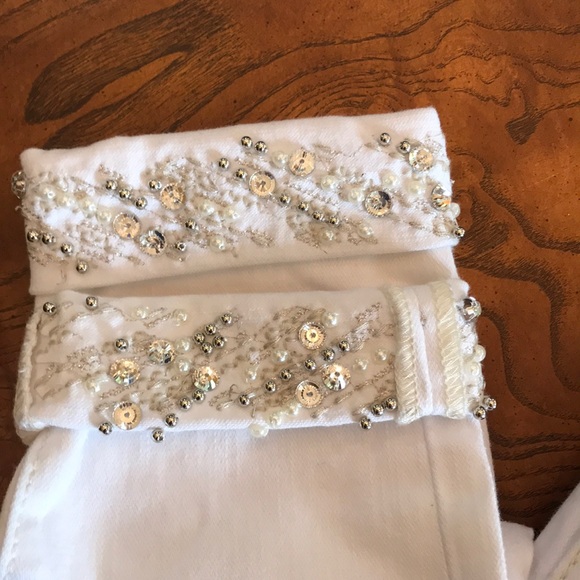 Miss Me Cuffed Skinny White w/Bling NWT super cute - Picture 4 of 8